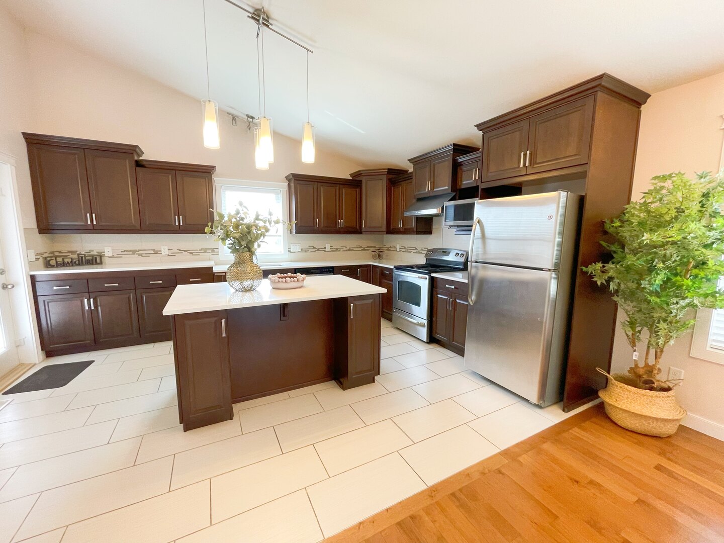 Kitchen with island at 260 Sixmile Common S