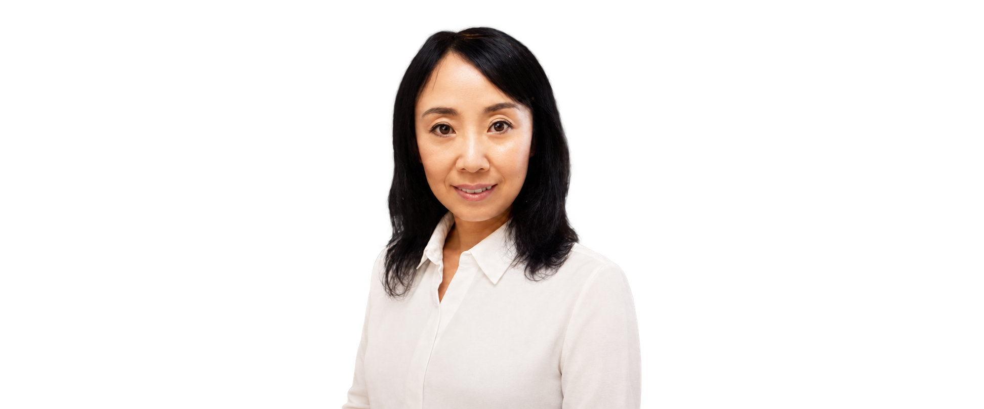 Cindy Guan, centered in the homepage composition